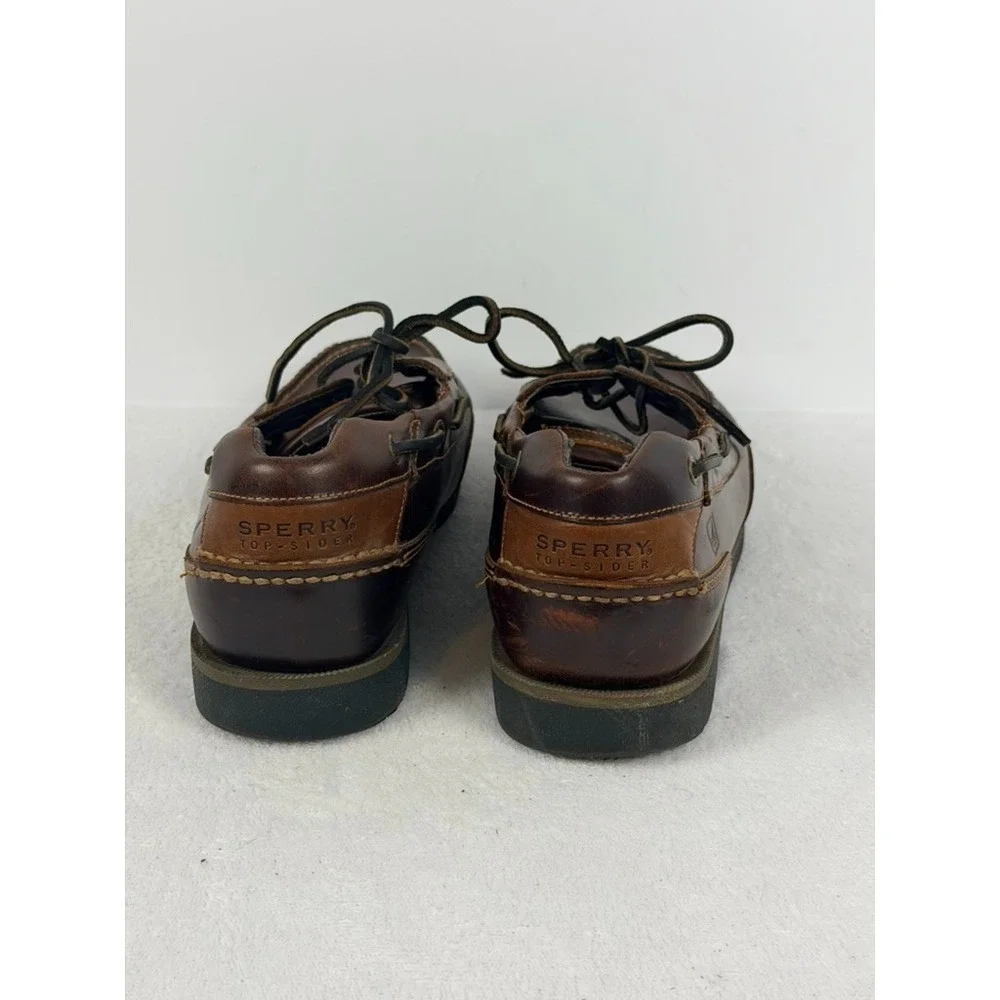 Sperry Top-Sider Stingray Men's Size 12W Brown Leather Boat Shoes 0578633